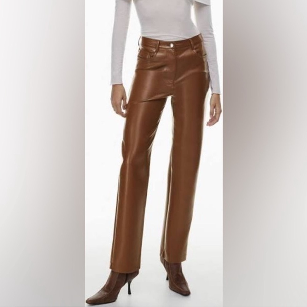 Brown Melina  Leather Pants